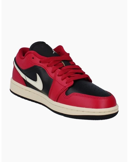 Nike Red Air Jordan 1 Low Trainers Dc0774 605