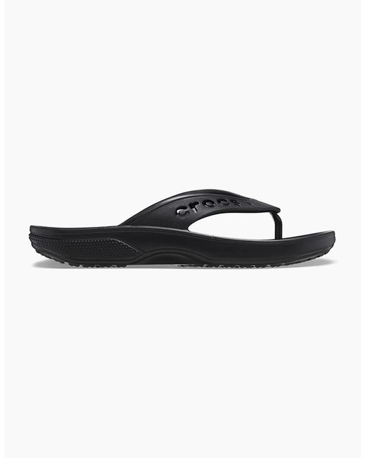 CROCSTM Black Baya Ii Flip Flops With Lacoste Lettering for men
