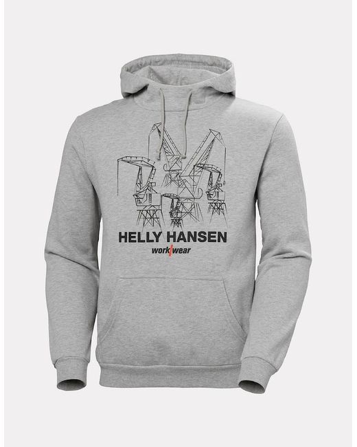 Helly Hansen Gray Graphic Workwear Hoodie for men