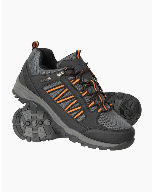 Mountain Warehouse Black Path Waterproof Walking Shoes for men