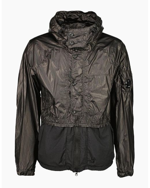 C P Company Black Taylon L Mixed Lens Jacket for men