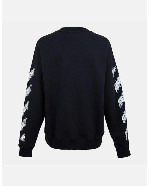 Off-White c/o Virgil Abloh Blue Crew Neck Long Sleeve Regular Fit Sweatshirt for men