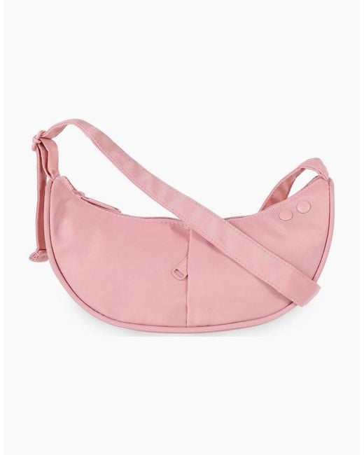 Spiral Pink Cali Cross Body Bag With Logo Patch