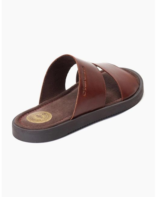 Base London Brown Maven Sliders for men