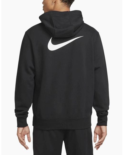 Nike Gray Hoodie Sweatshirt Club Fleece Pullover Standard Fit Cotton Sportswear for men
