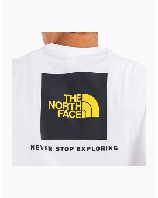 The North Face White T Shirts Crew Neck Bb Sr Ss Summer Cotton Tee for men