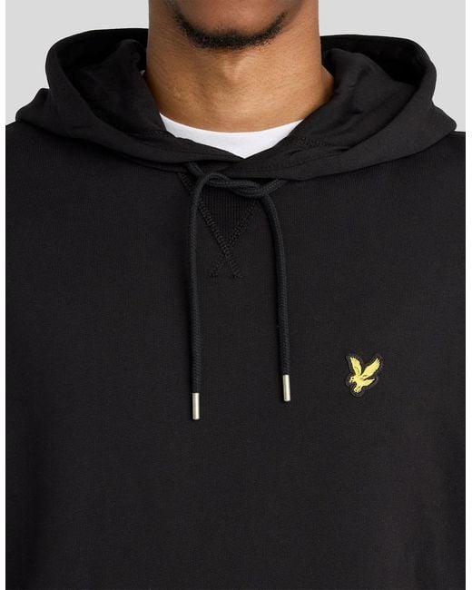 Lyle & Scott Black Heavyweight Loopback Cotton Hoodie for men