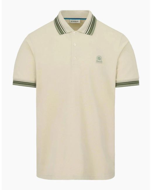Sandbanks Natural Gradient Rib Polo Stone for men