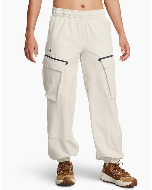 Under Armour White Unstoppable Closed Hem Jersey Joggers