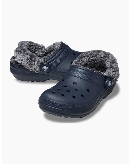 CROCSTM Blue Classic Fleece Lined Thermoplastic Clogs for men