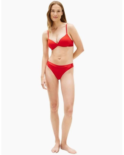 Tommy Hilfiger Red Repeat Logo Bikini Brief, Fireworks