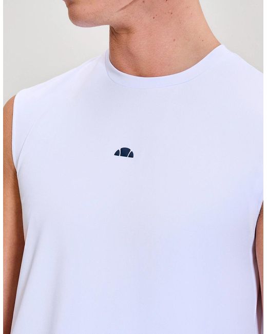 Ellesse White Olios Vest for men