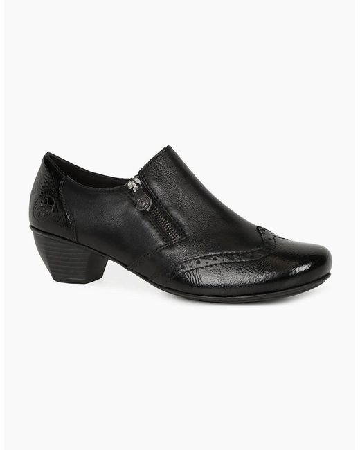 Rieker Black Treat High Cut Court Shoes