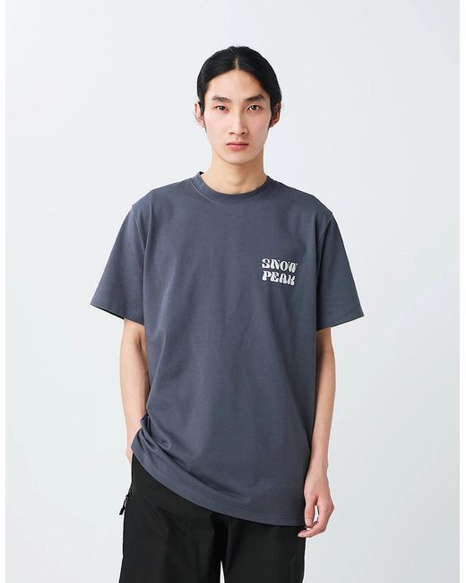 Snow Peak Blue Snow Peak Camping Graphic T-Shirt
