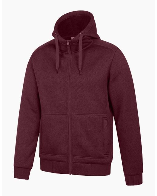 Mountain Warehouse Red Nevis Ii Faux Fur Hoodie for men