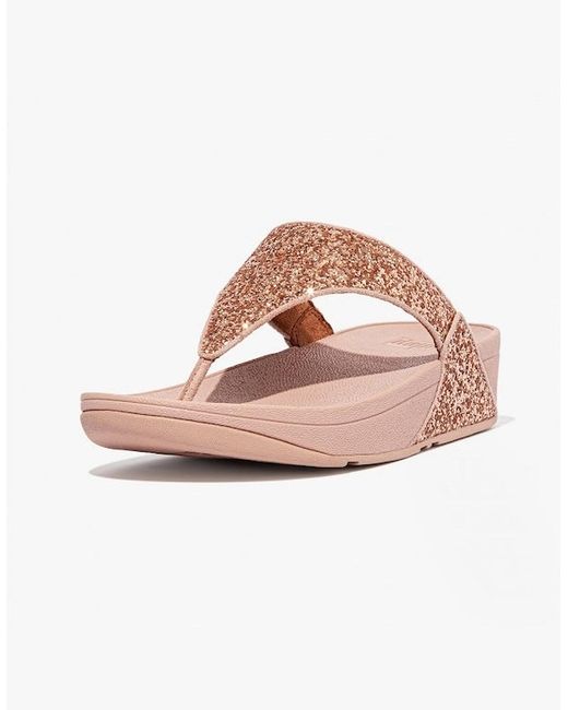 Fitflop Pink Glitter Flat Sandals