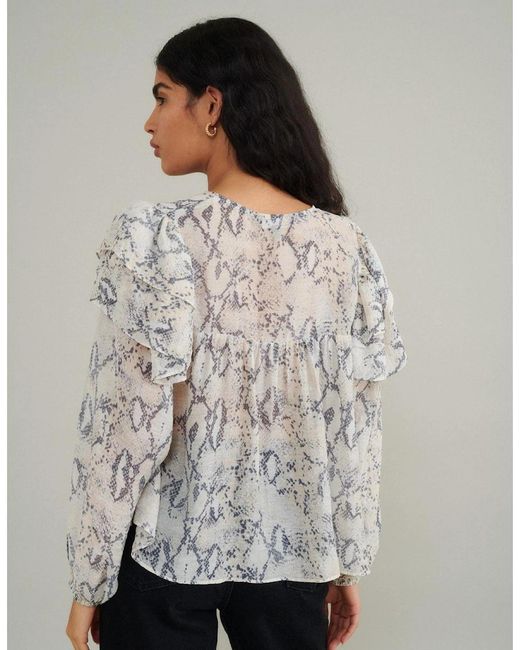 Nobody's Child Gray Tilda Snake Top