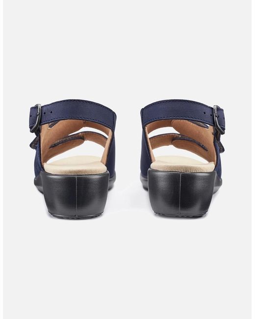 Hotter Blue Easy Ii Wide Fit Wedge Sandals