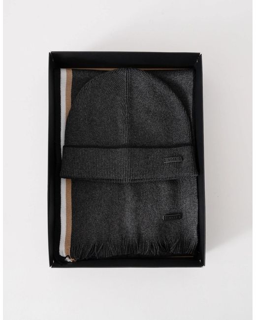 Boss Black Boss Henzo Hat & Scarf Gift Set for men