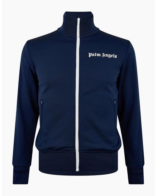 Palm Angels Blue Palm Logo Track Jacket for men