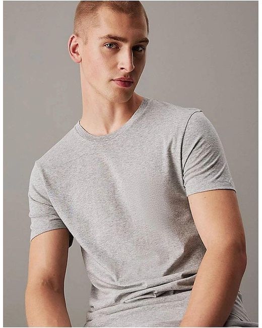 Calvin Klein White 3 Pack Short Sleeve T Shirts for men
