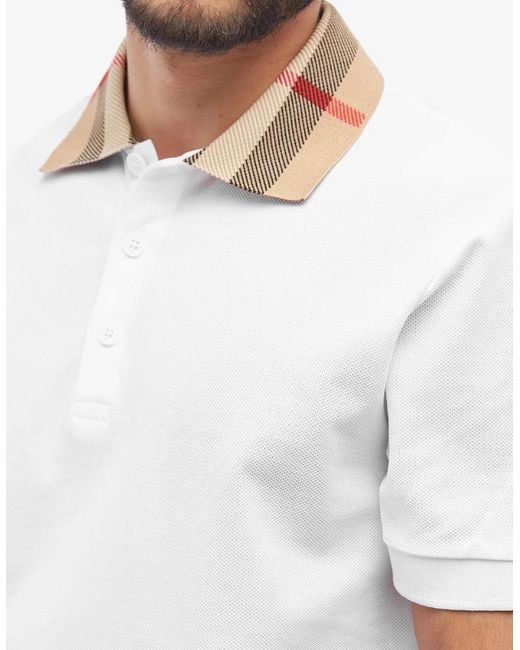 Burberry White Cody Polo for men
