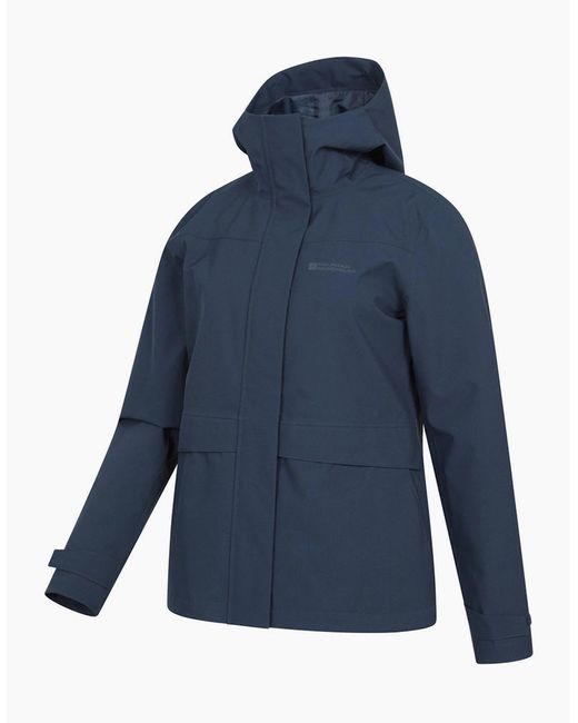 Mountain Warehouse Blue Ladies April Waterproof Jacket