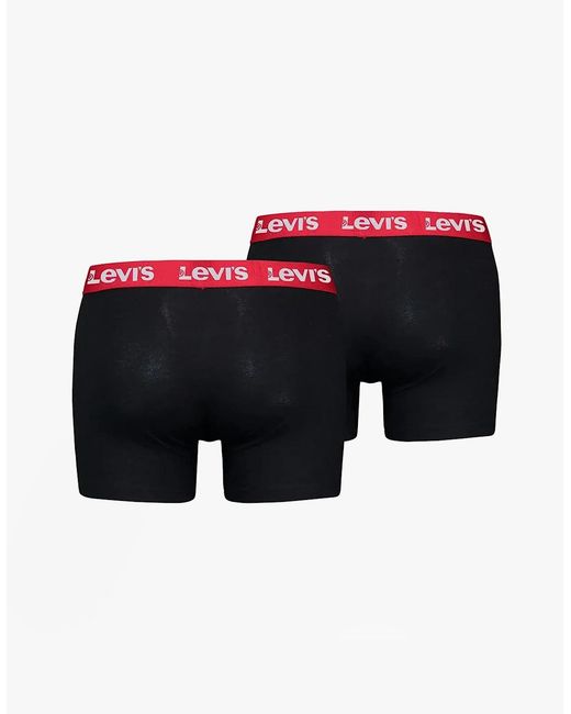 Levi's Black Levi's Repeat Logo 2 Pack Trunks for men