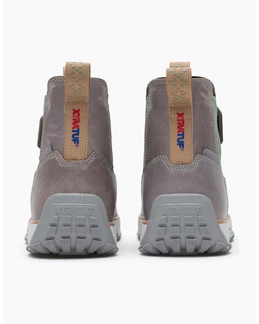 XtraTuf Gray Ankle Deck Leather Leather /Iceberg Wellington Boots