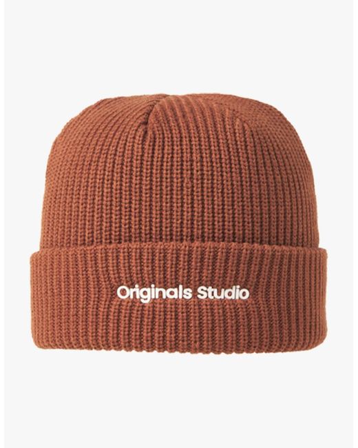 Jack & Jones Brown Vesterbro Beanie Brandy for men