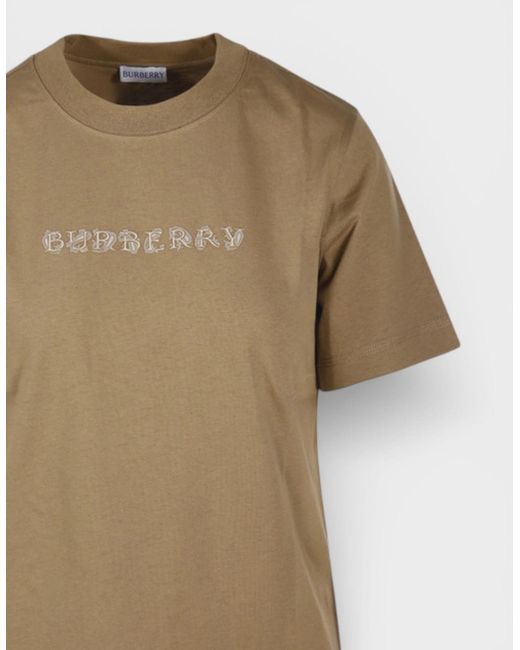 Burberry Natural Paisley Print Logo Cotton T Shirt Teddy