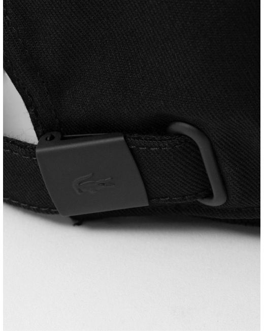Lacoste Black Organic Cotton Twill Cap for men