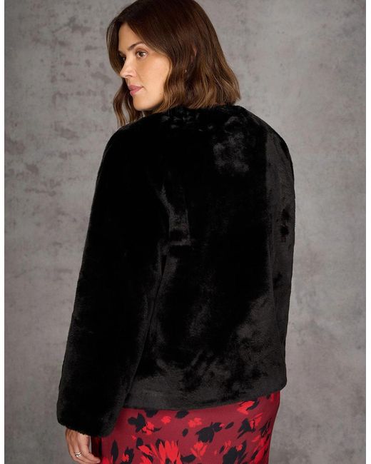 Live Unlimited London Red Faux Fur Jacket