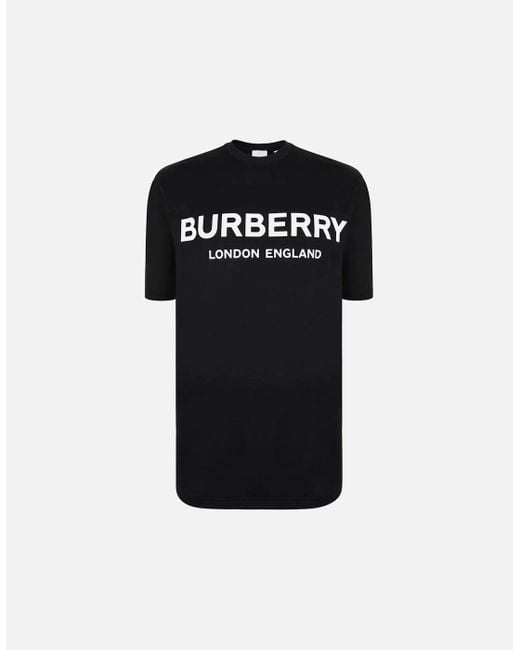 Burberry Black London Logo T Shirt for men