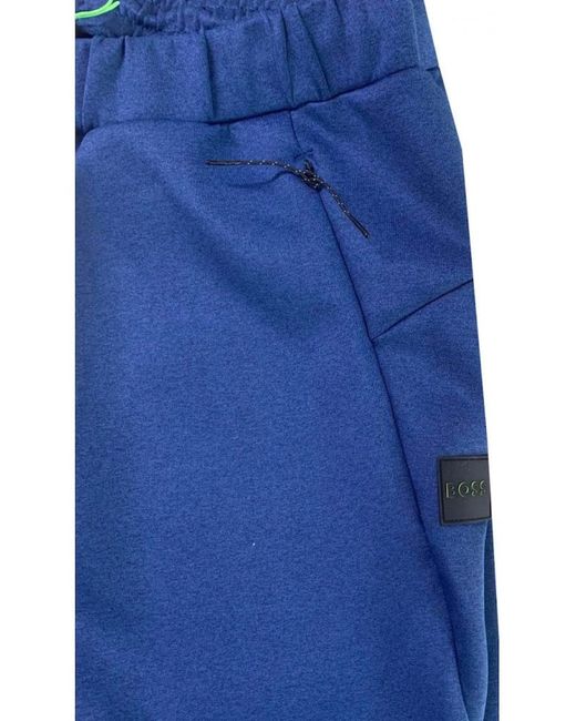 Boss Blue Hicon Tracksuit Bottoms With Reflective Detail for men