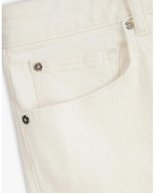 Vingt Quatre Denim White Vingt Quatre Taper Fit Chalk Jeans for men