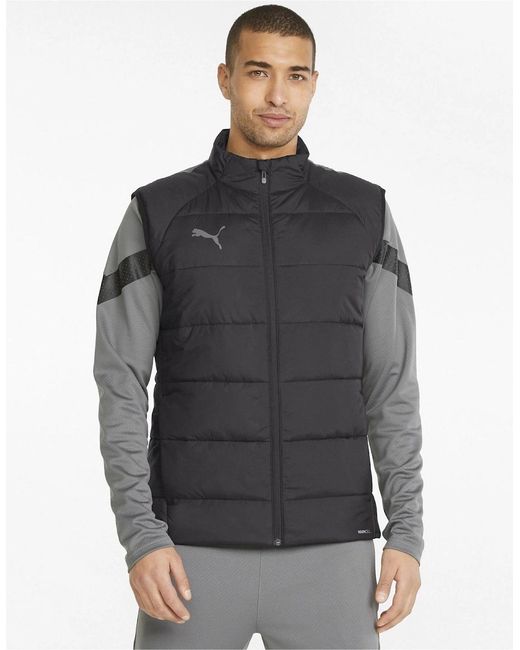 PUMA Black Teamliga Vest Jacket Gilet for men