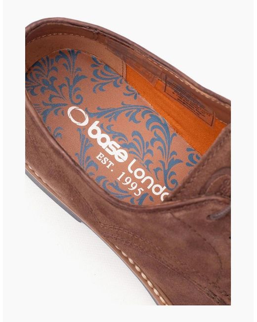 Base London Brown London Strand Leather Lace-Up Shoes for men