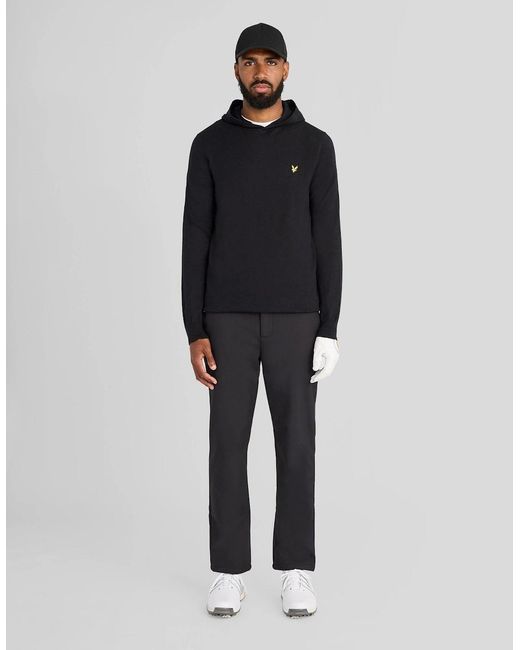 Lyle & Scott Blue Merino Cotton Performance Hoodie for men