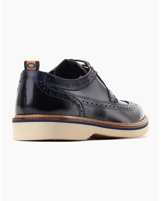 Base London Blue Sully Brogues for men
