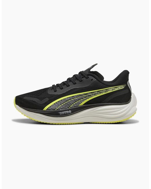 PUMA Black Velocity Nitro 3 Wide Running Shoes for men