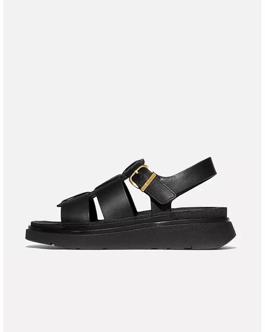 Fitflop Black Gen-Ff Leather Fisherman Sandals All