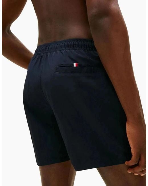 Tommy Hilfiger Blue Original Mid-Length Swim Shorts, Desert Sky for men