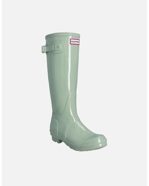Hunter Green Ladies Original Tall Gloss Wellington Boots