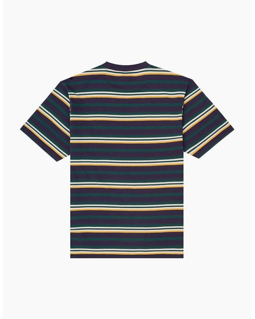 Parlez Blue Ashby Midnight Stripe T-Shirt for men