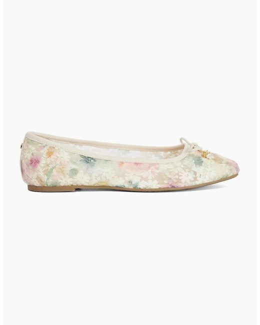Dune White Lo Hennie Ballet Flats