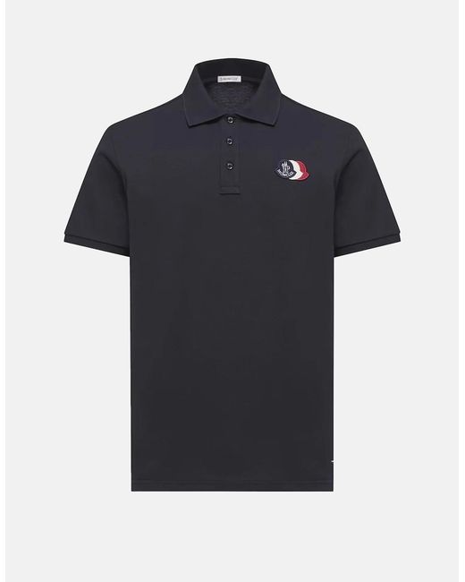 Moncler Black Triple Polo Shirt for men