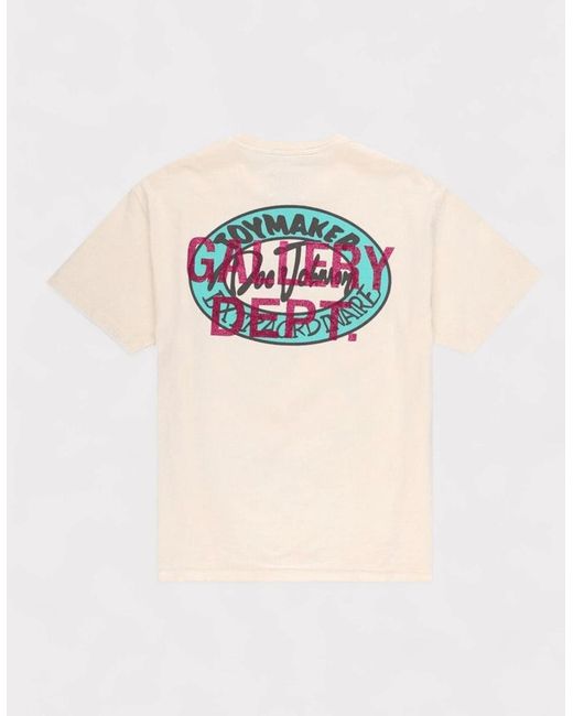 GALLERY DEPT. White Dead Batteries Tee Antique for men