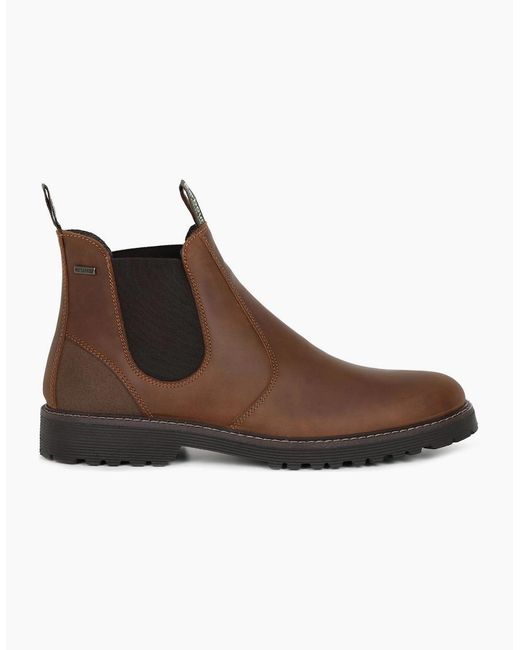 Barbour Brown Patton Chelsea Boots for men