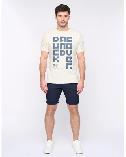 Duck and Cover Blue Moreshore Chino Shorts for men